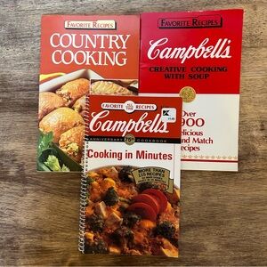 VTG 1987-1991 Lot of 3 Campbell's Favorite of All Time Recipes Cookbooks Country